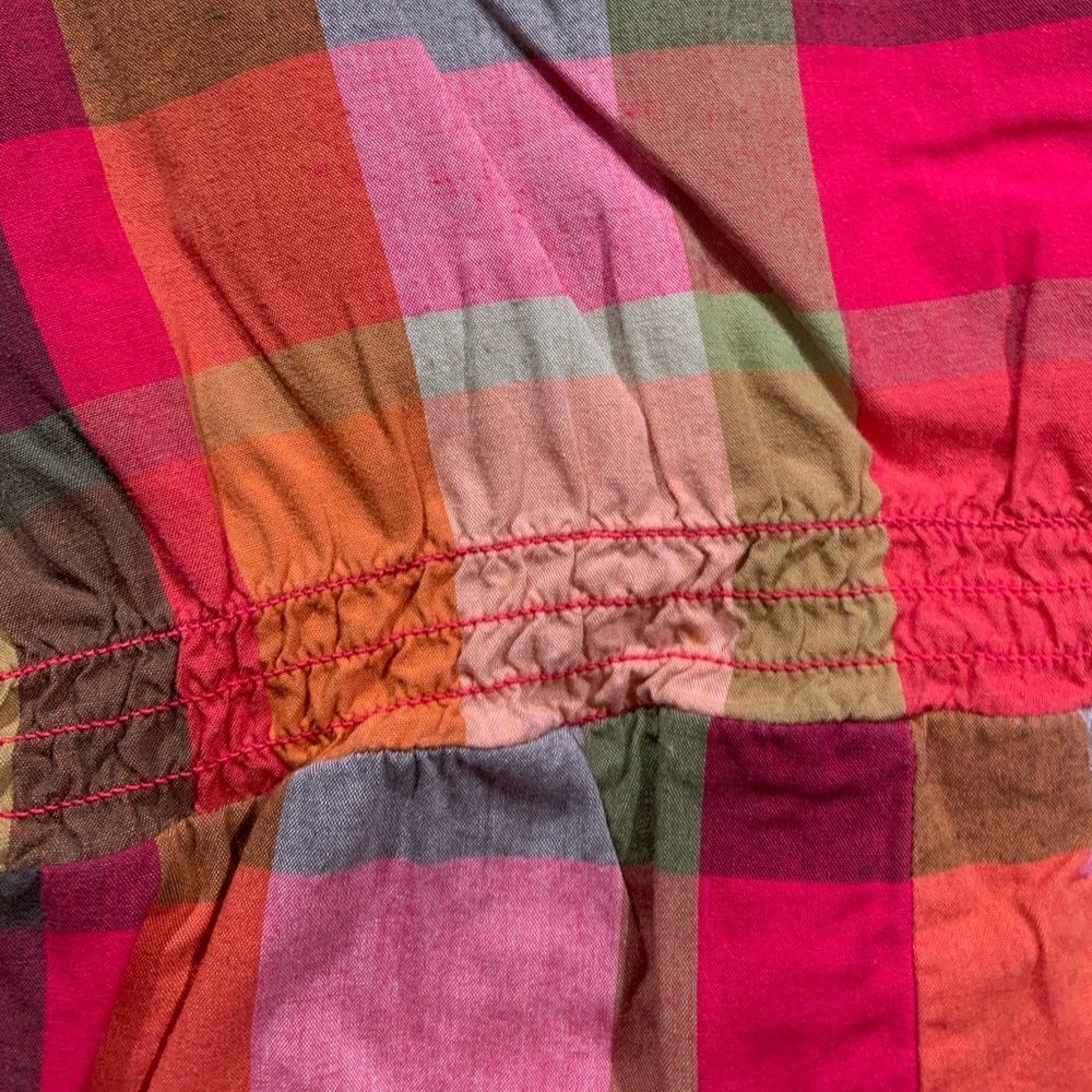 Gymboree Batik Summer 3T Plaid Romper Pink Madras - Picture 8 of 8